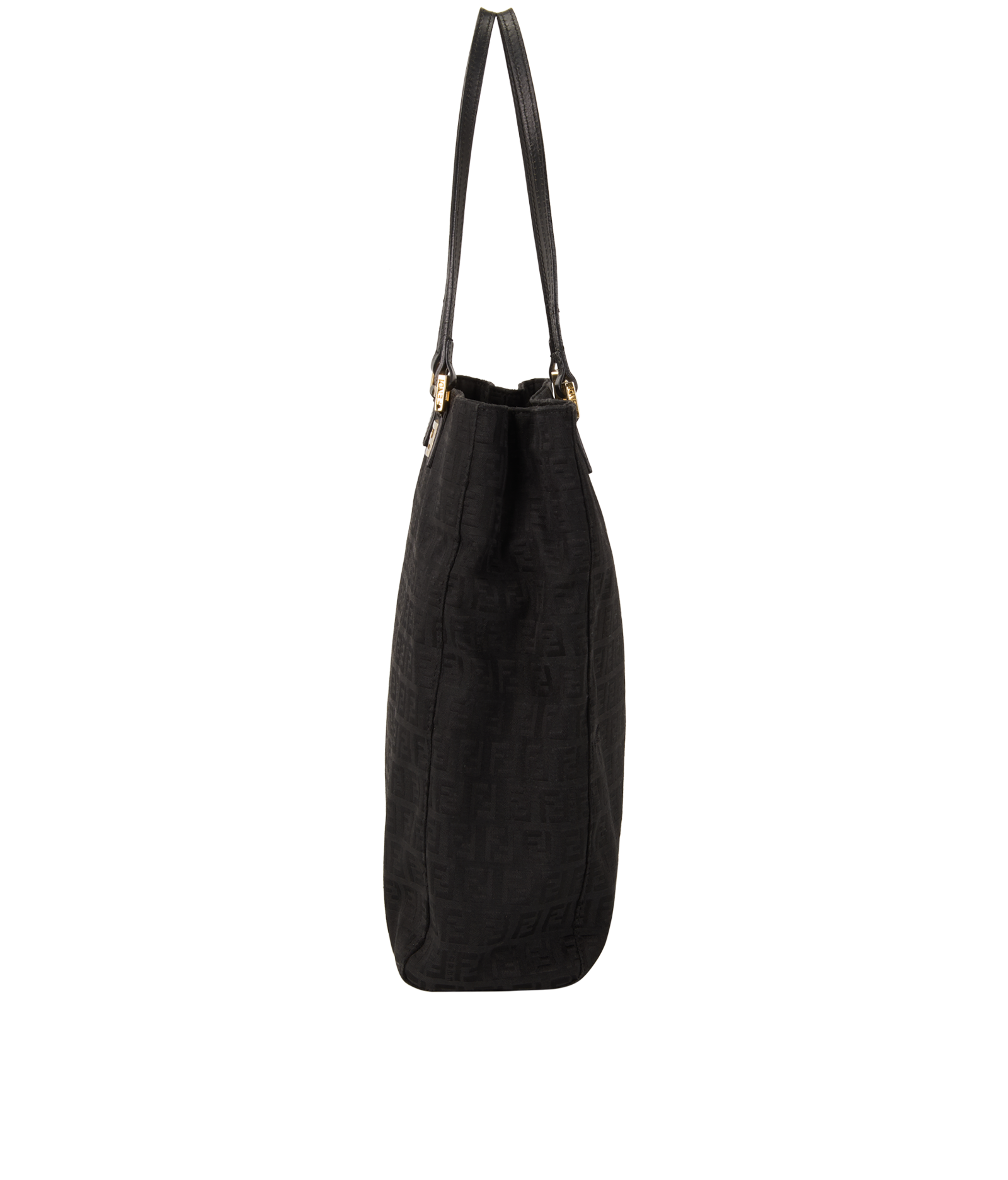 FF Zucca Tote, &pound;395, Handbags, Black, Fabric, Bottom view